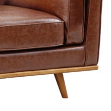 Brown Brooklyn Faux Leather Armchair